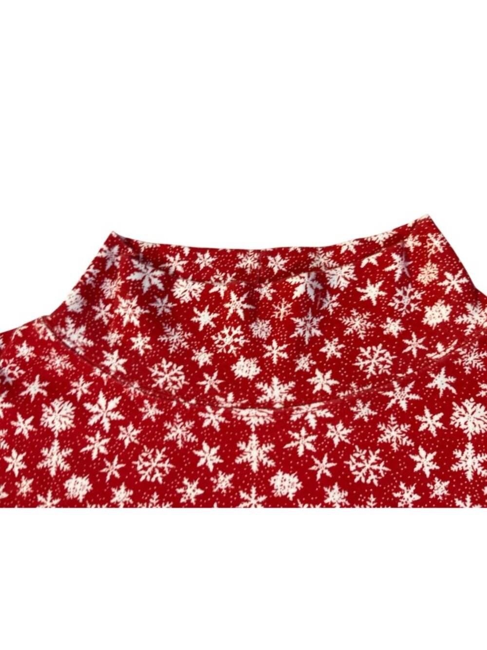 Willow Bay Womens 22W 24W 3X Red White Snowflake Mock Neck Knit Top Used - Picture 9 of 10